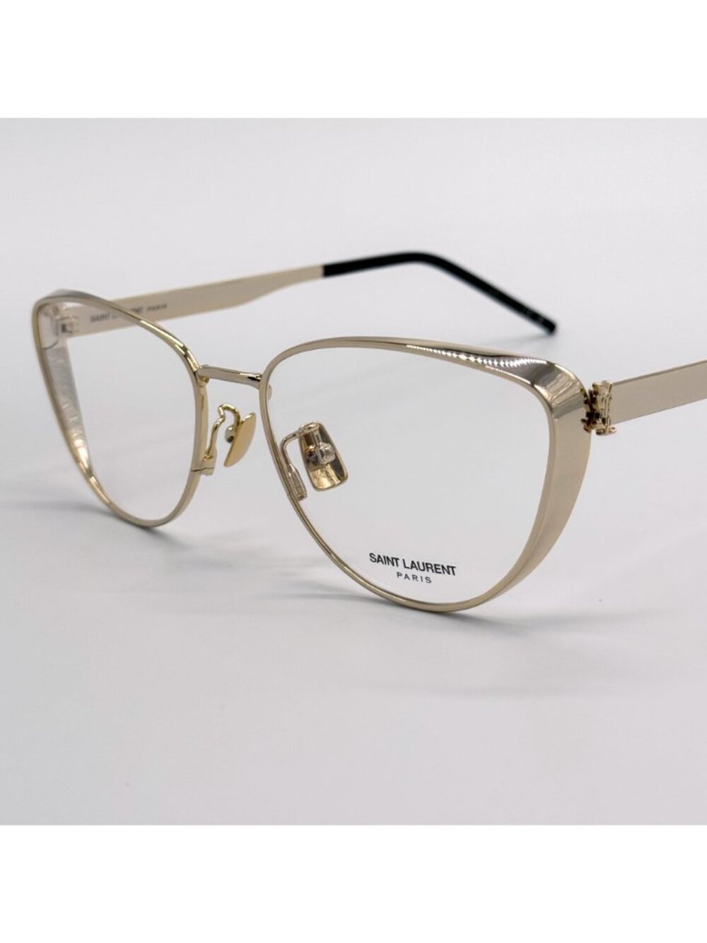 NEW SAINT LAURENT EYEGLASSES SLM92 004 WOMEN CAT EYE GOLD EYEWEAR SL M92 - Picture 8 of 11